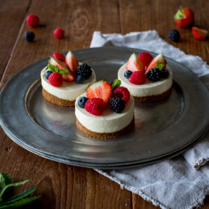 Cheese cake met rode vruchten